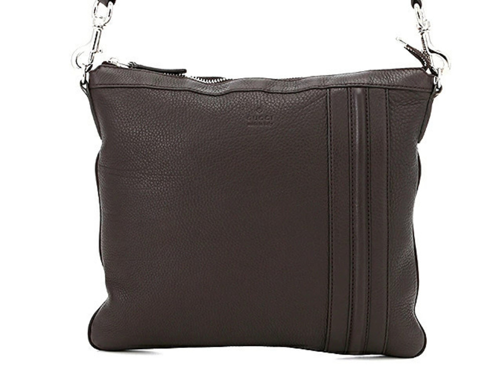 Gucci bag shoulder Hobo embossed leather brown